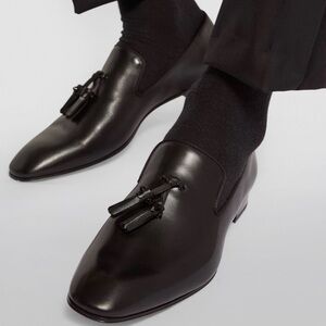 Christian Louboutin Black Tassel Loafers